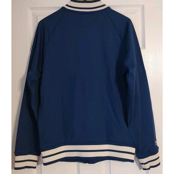 Men's CCM New York Rangers Varsity Jacket Blue NHL Zip Up 2016 Retro Style Small - Picture 5 of 5